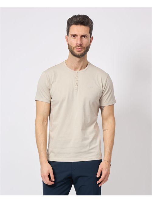 T-shirt Yes Zee con bottoni e logo YES ZEE | T780-TA000899